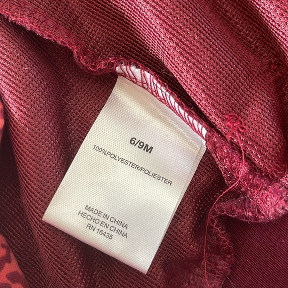 NWT Tahari Baby 3 Piece Set Faux Fur Leopard Ruffle Jacket Onesie 6/9 Months - Picture 8 of 10